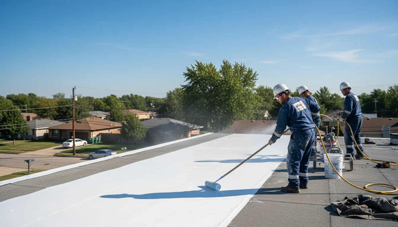 Commercial roof coating in Woodbine, KS near me